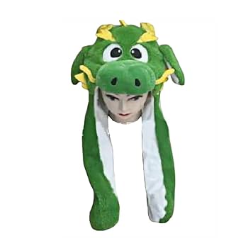 Amazon.co.jp: Ergugos 辰 被り物 龍 耳が動く 帽子 竜 キャップ